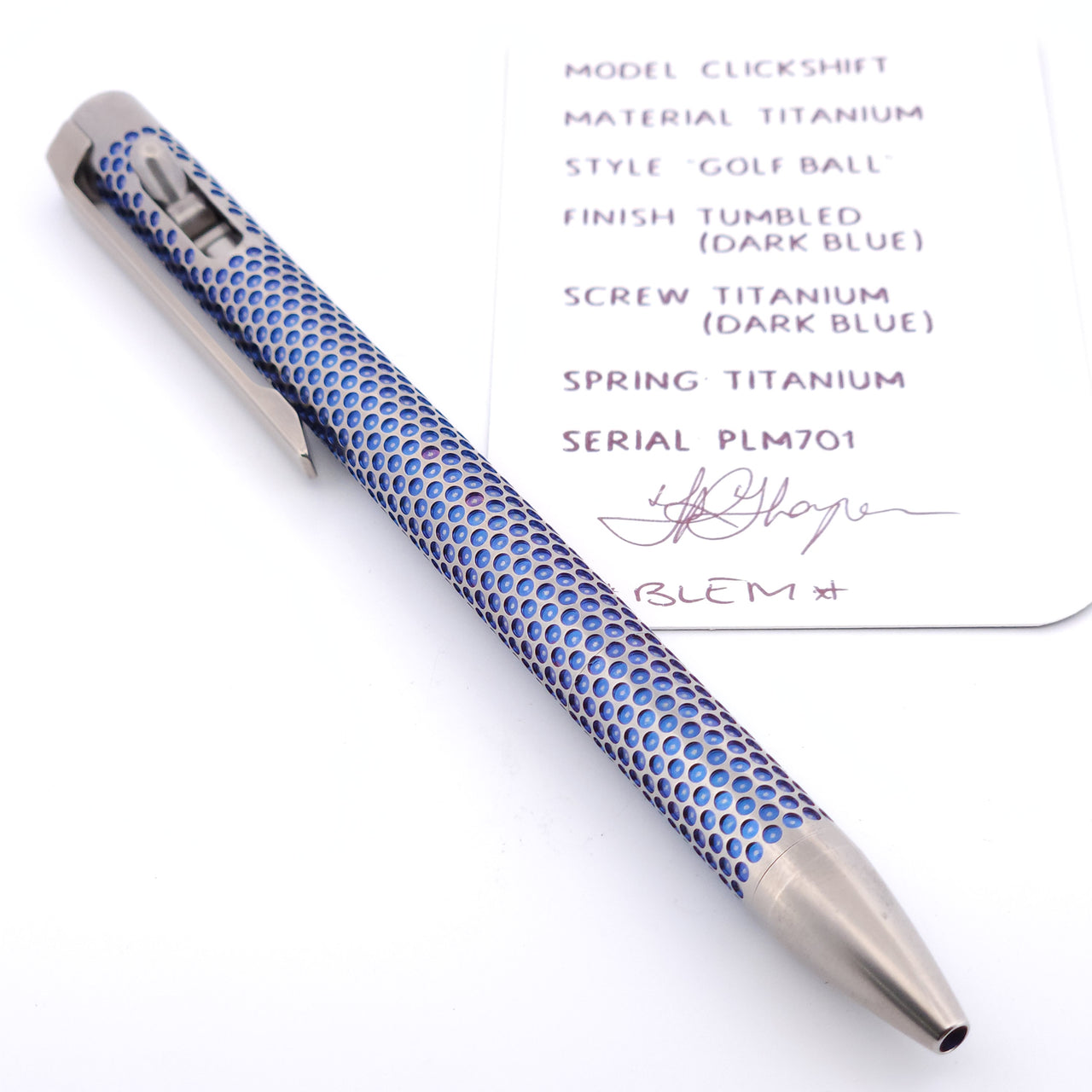 PenLab™ Custom Pen: PLM701 - "Golf Ball" *BLEM*