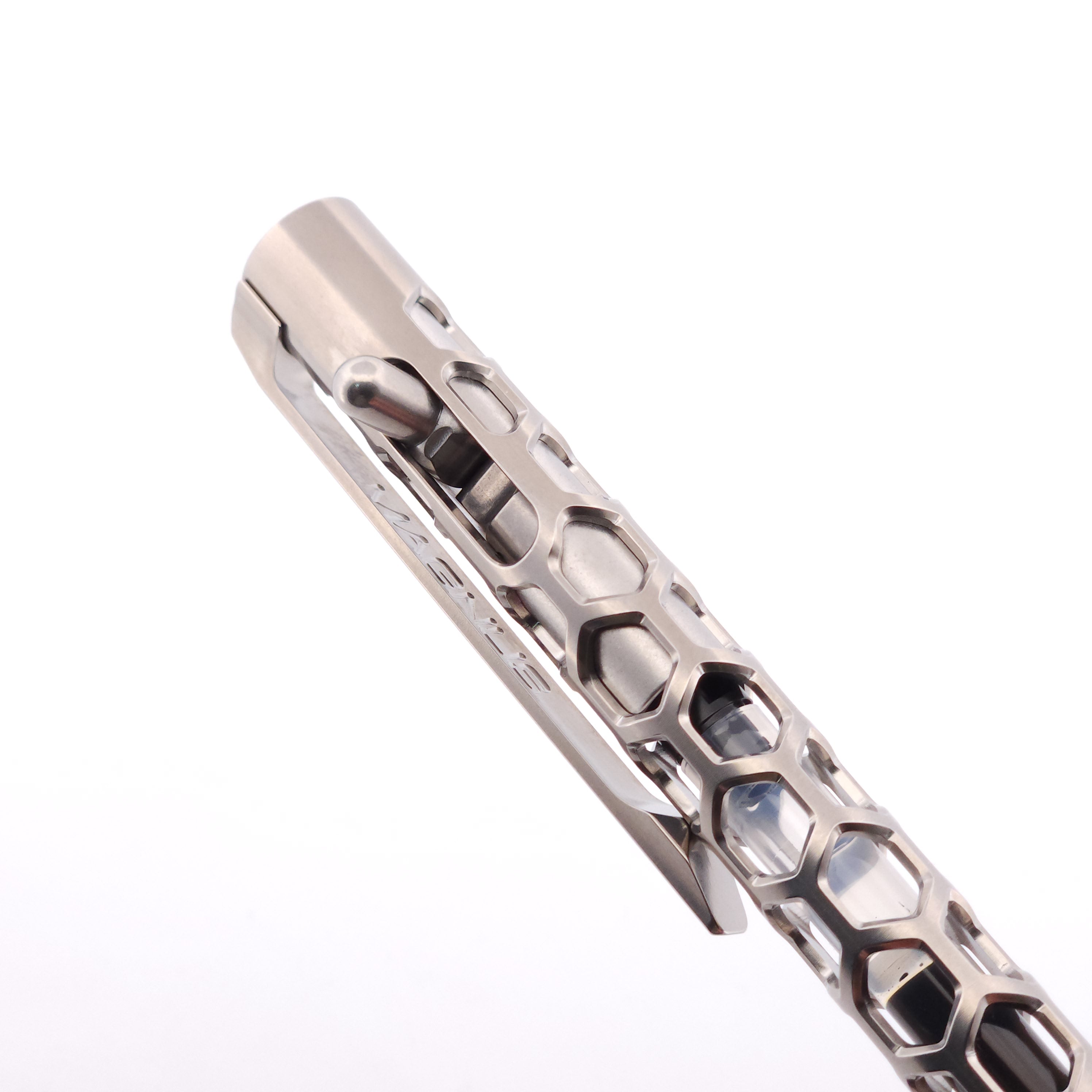 Clickshift™ "Skelly Hex" - Custom Titanium Pen (Matte)