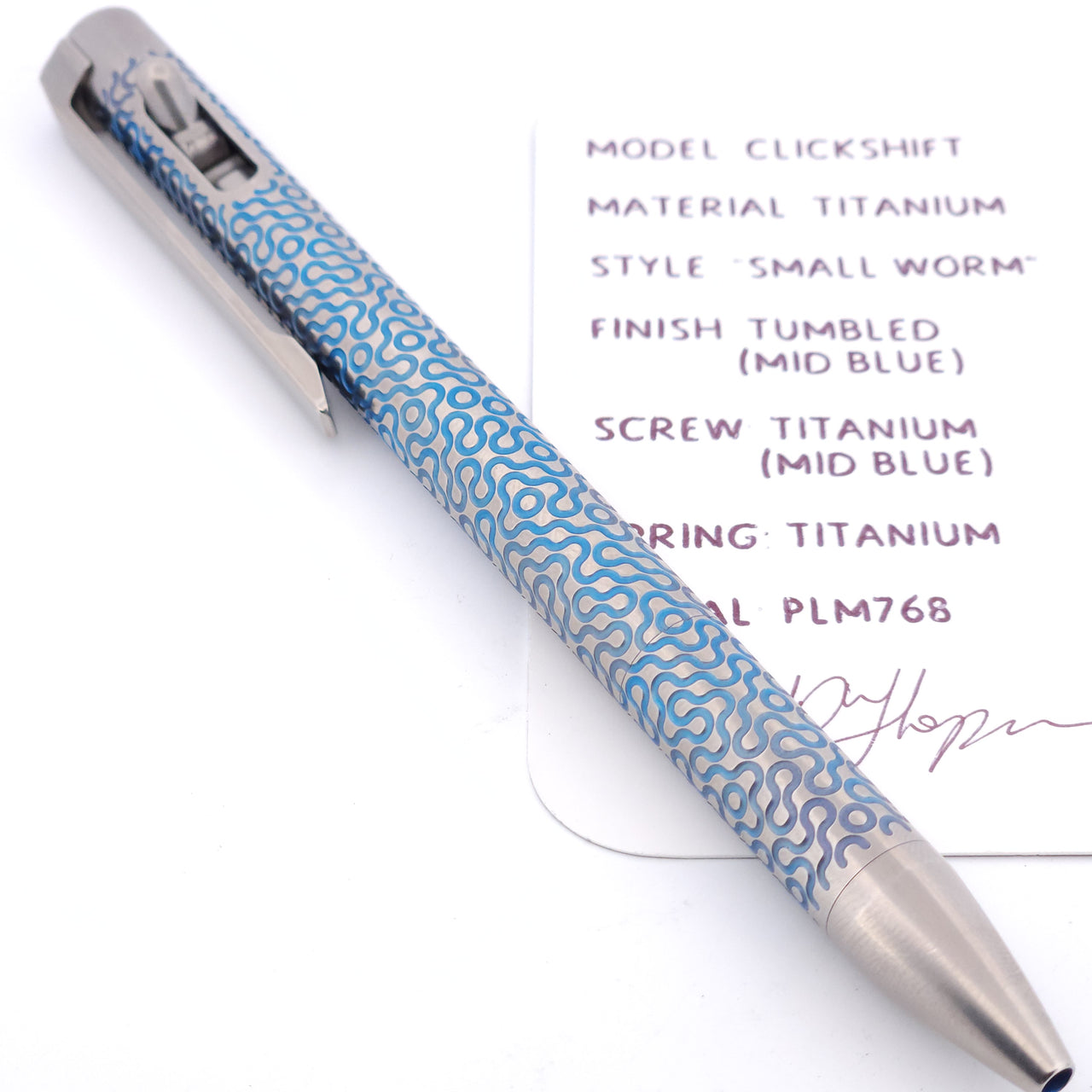 PenLab™ Custom Pen: PLM768 - "Small Worm"