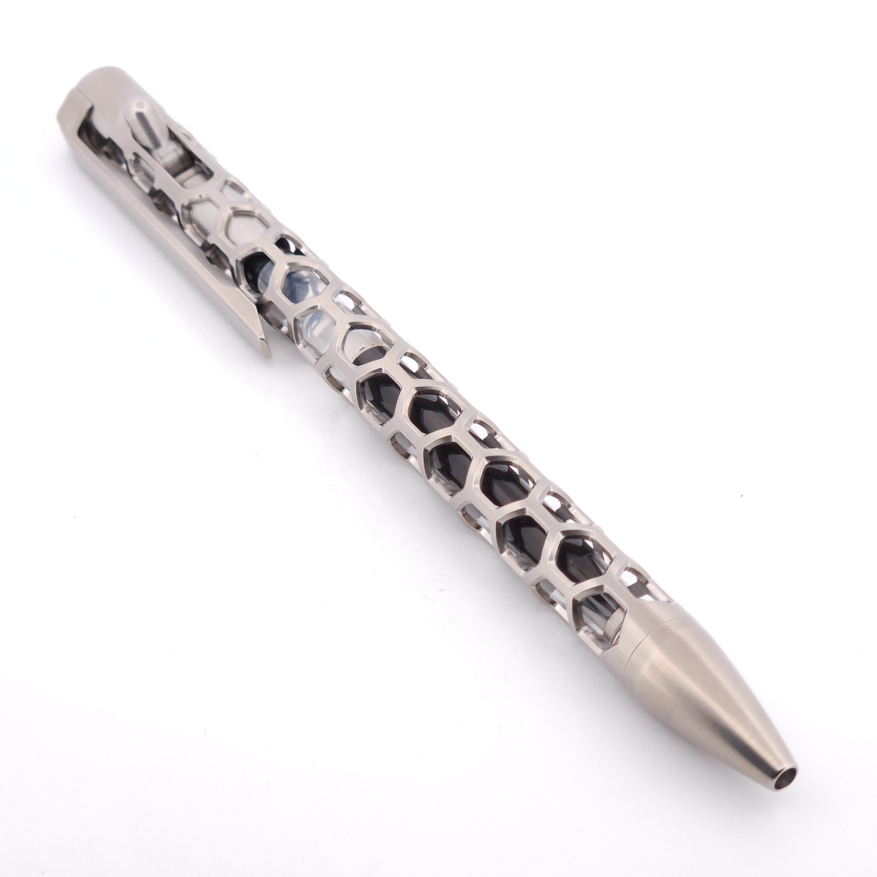 Clickshift™ "Skelly Hex" - Custom Titanium Pen (Matte)