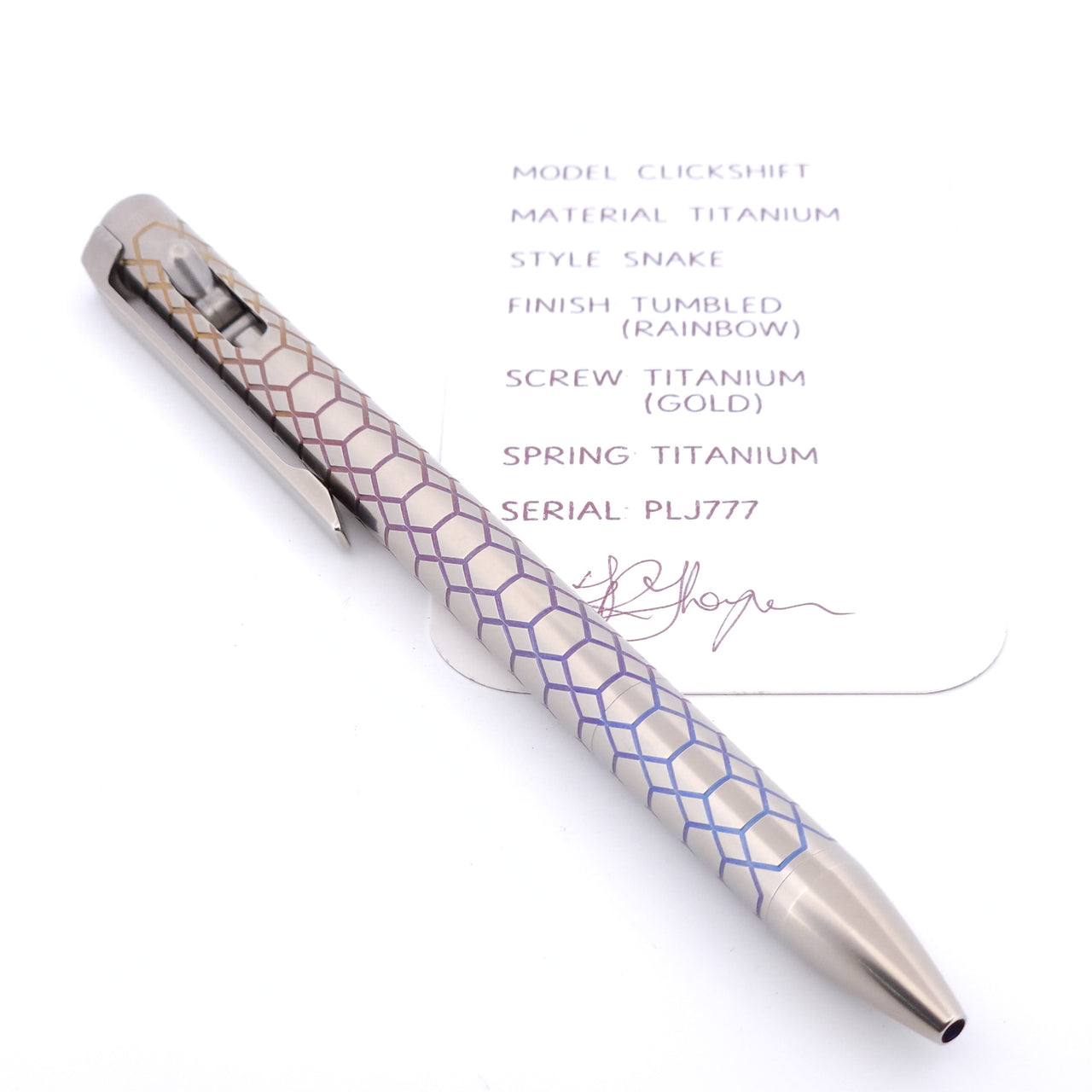 PenLab™ Custom Pen: PLJ777 - "Snake"