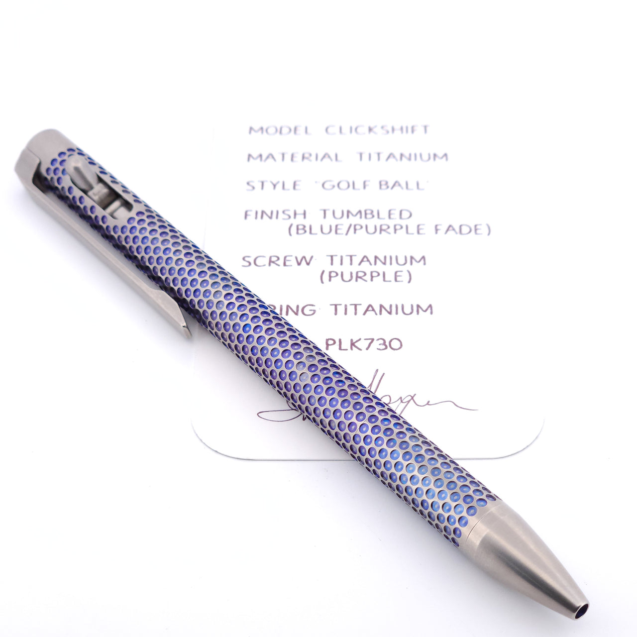 PenLab™ Custom Pen: PLK730 - "Golf Ball"