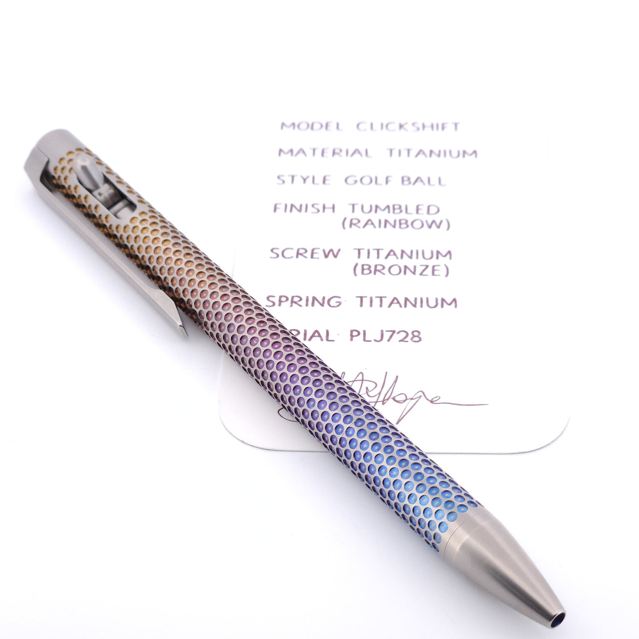 PenLab™ Custom Pen: PLJ728 - "Golf Ball"