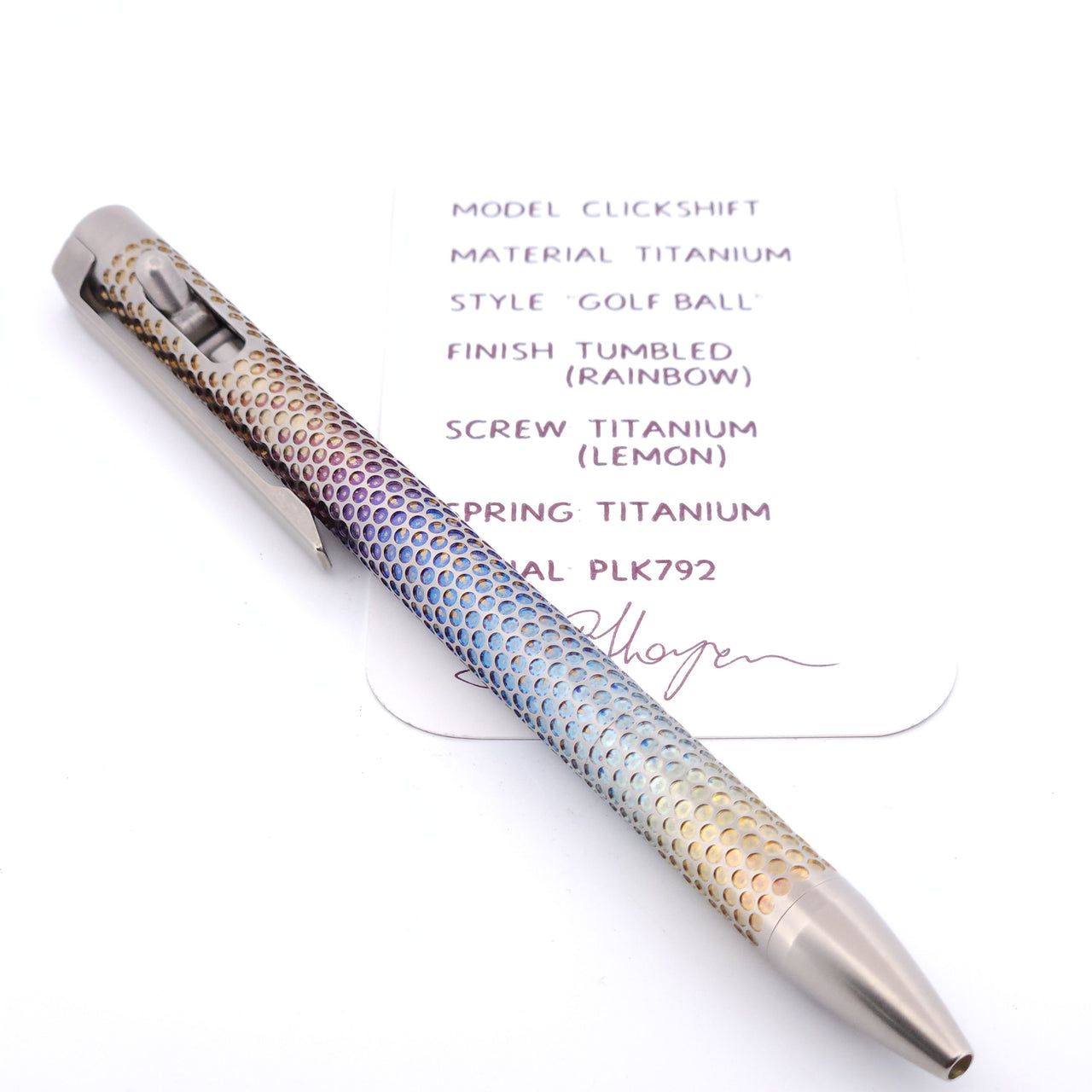 PenLab™ Custom Pen: PLK792 - "Golf Ball" *BLEM*